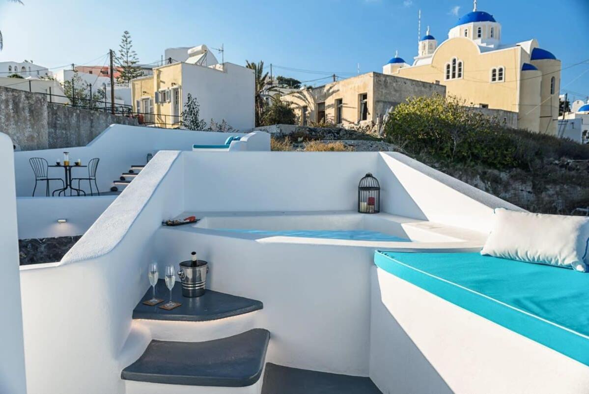 דירות סנטוריני Santorini Traditional Apt With Private Hot Tub מראה חיצוני תמונה